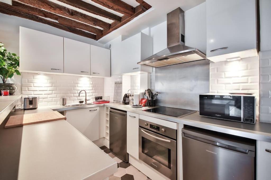 Typical Parisian Duplex#4Pers#Le Marais Daire Dış mekan fotoğraf