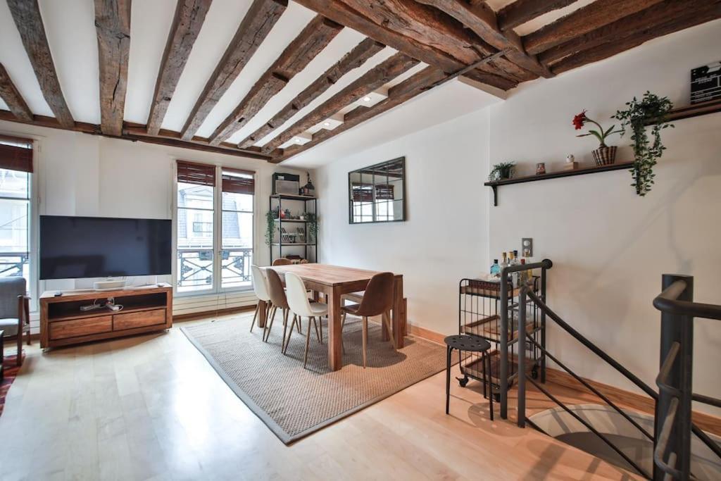 Typical Parisian Duplex#4Pers#Le Marais Daire Dış mekan fotoğraf